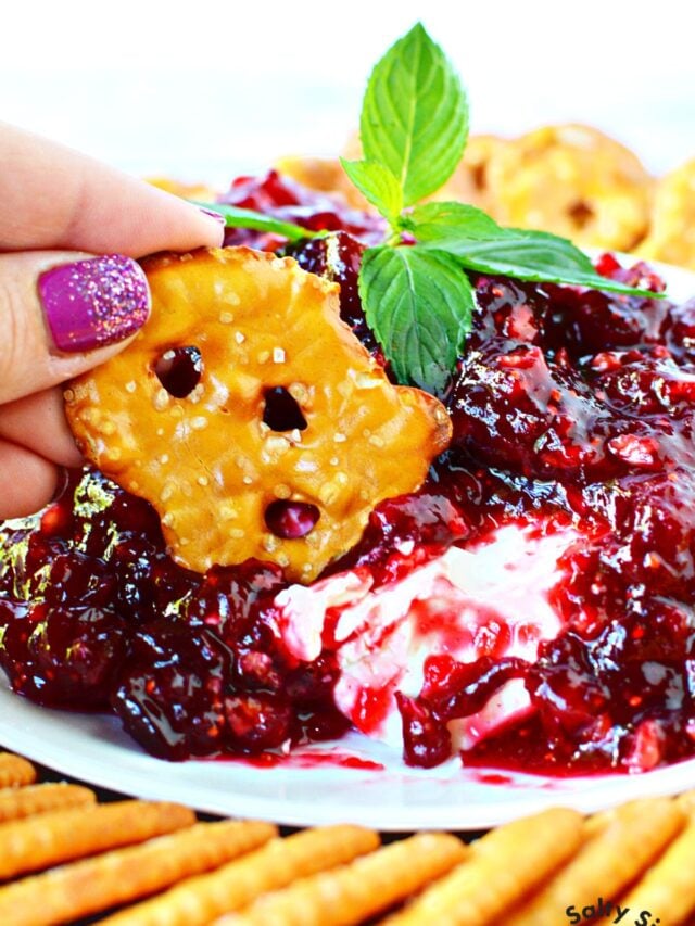 Cranberry Dip with Cream Cheese Salty Side Dish