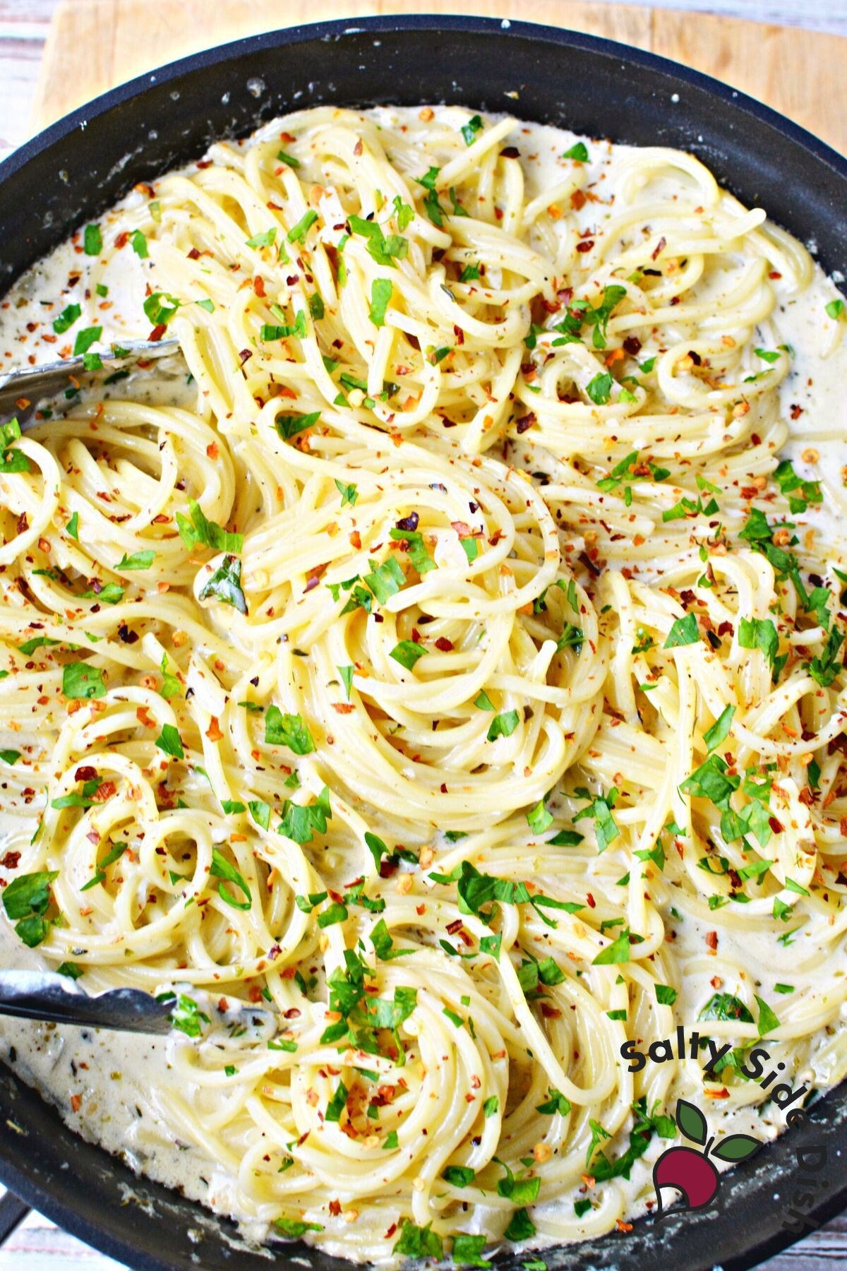 White Wine Garlic Butter Bucatini recipe.