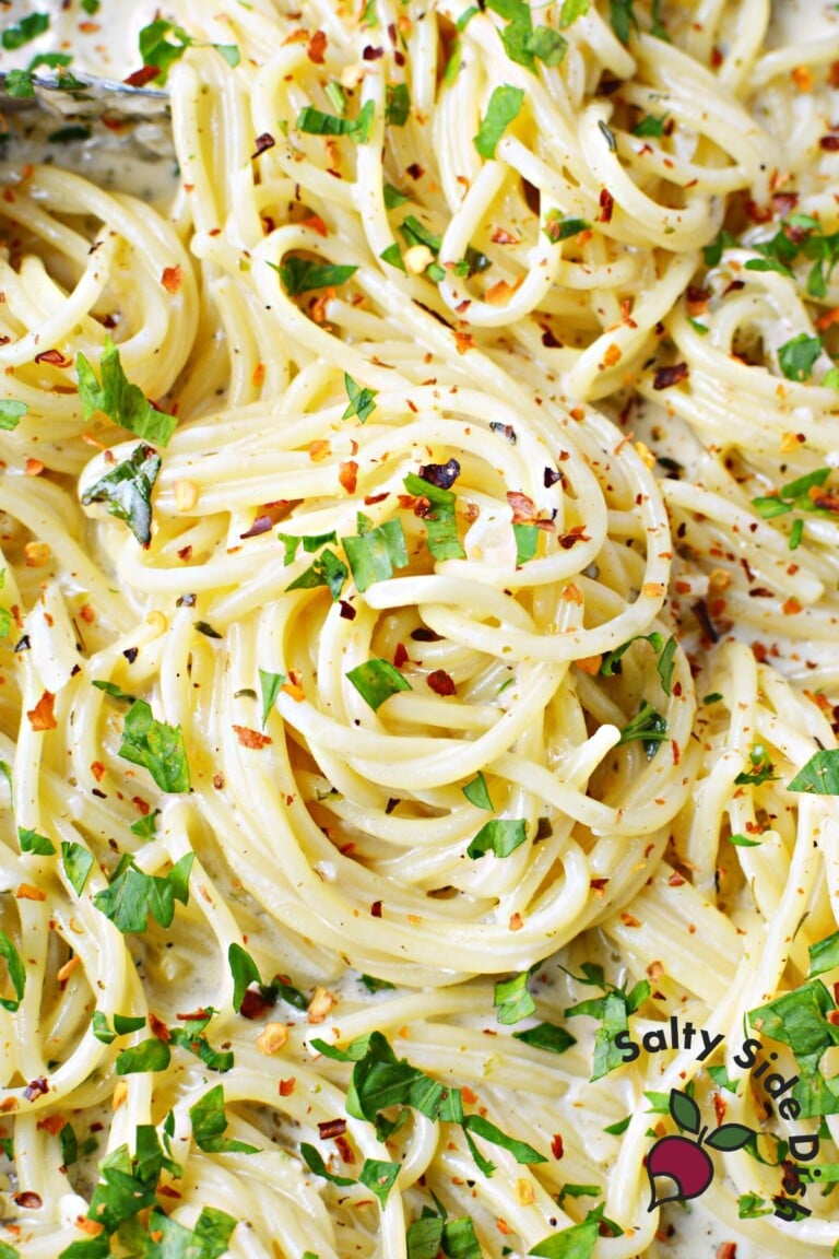 Easy Garlic Bucatini