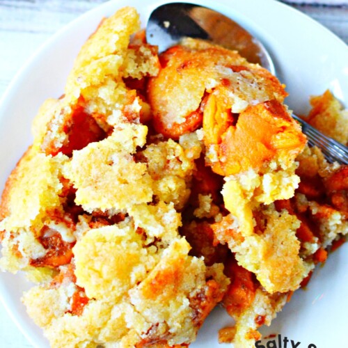 plate of cobbler.
