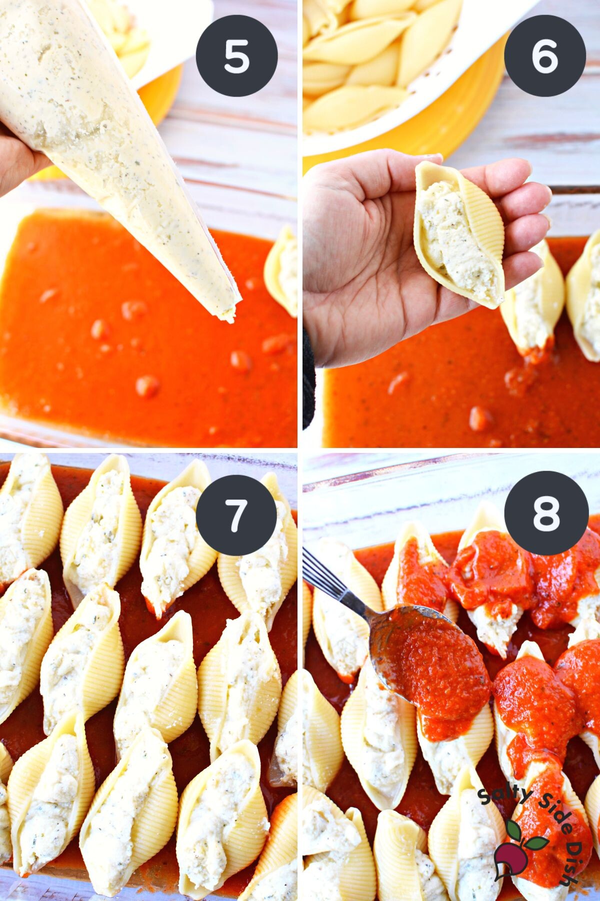 giant ricotta stuffed shells.