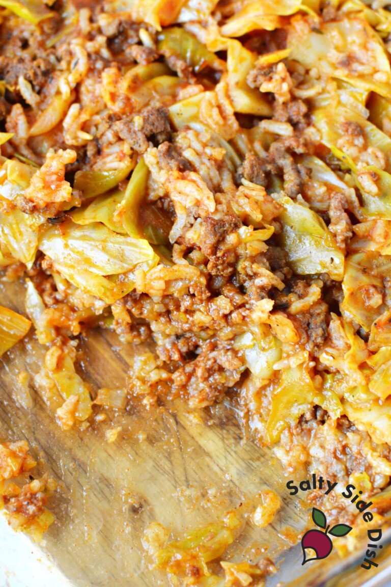 Traditional Cabbage Roll Casserole with Beef Salty Side Dish