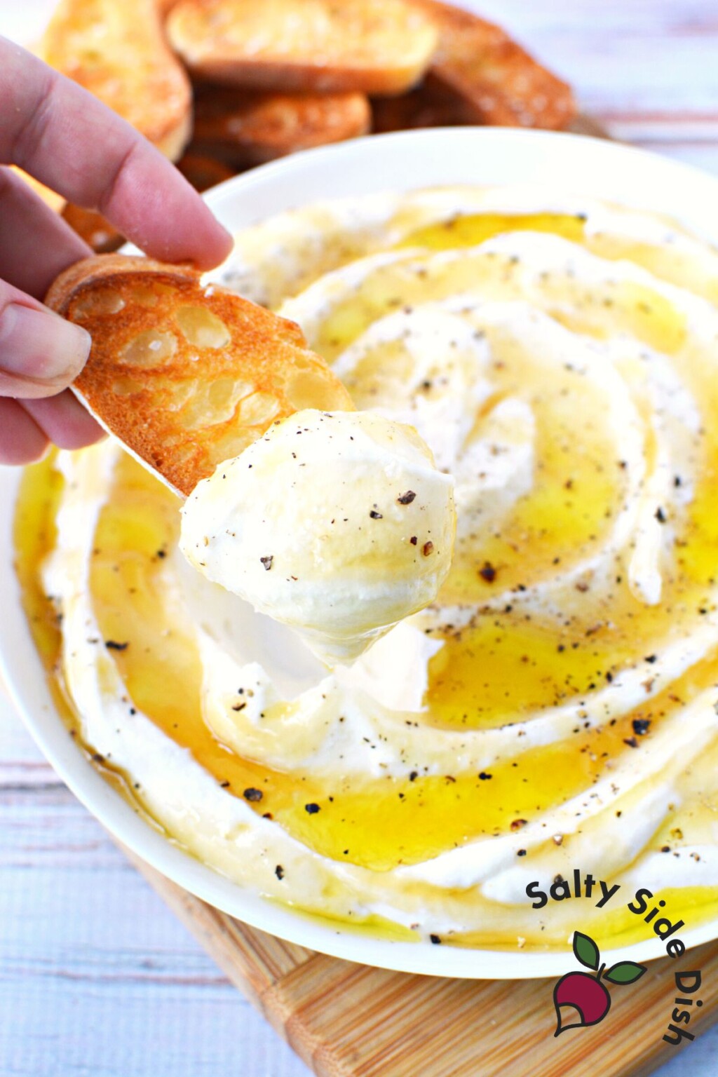 Whipped Ricotta Dip with Honey (VIRAL DIP!) Salty Side Dish