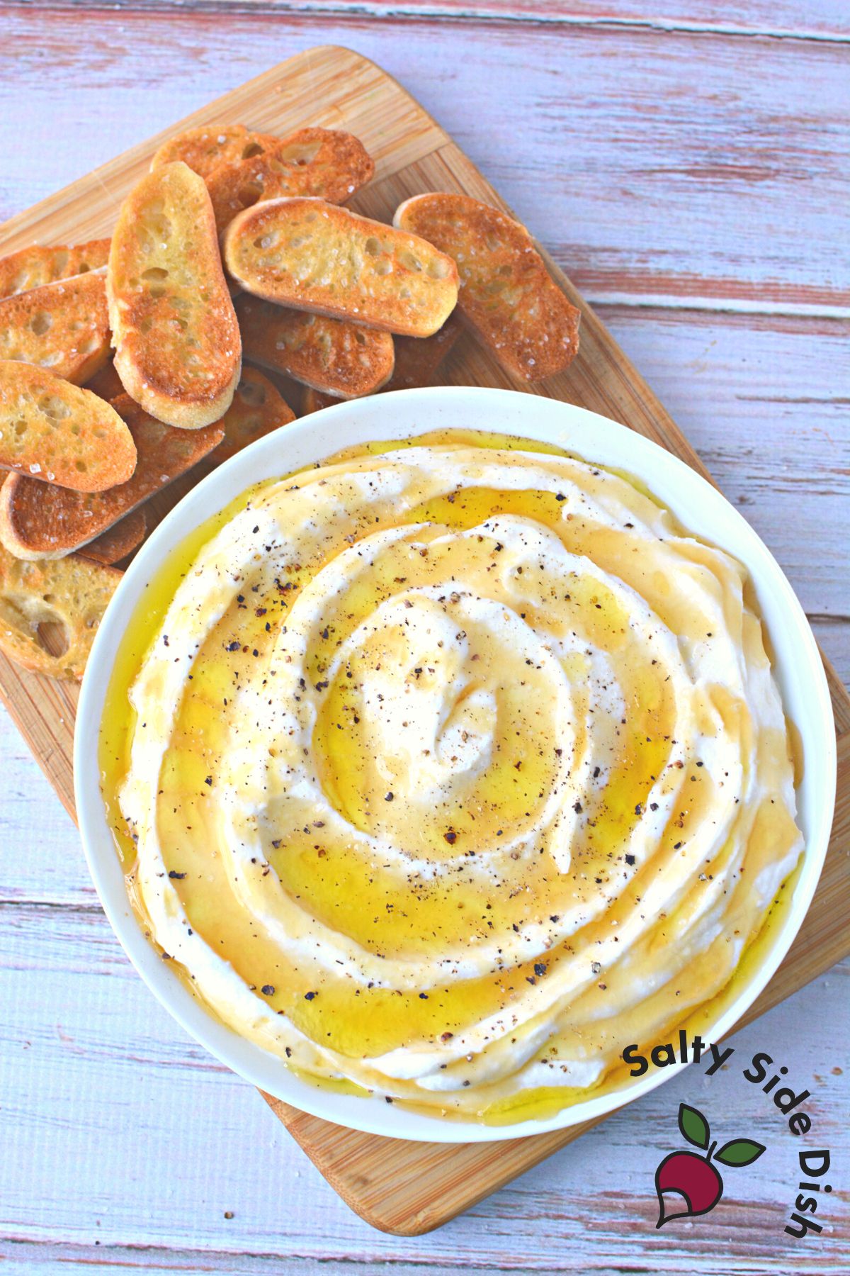 Whipped Ricotta Dip with Honey (VIRAL DIP!) Salty Side Dish