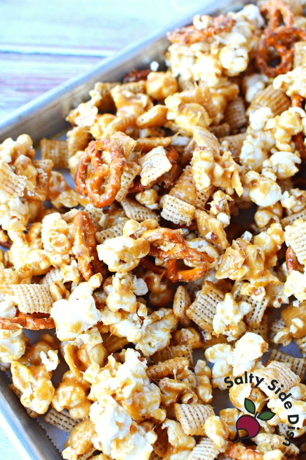 Caramel Popcorn Snack Mix with Chex WOW! Salty Side Dish