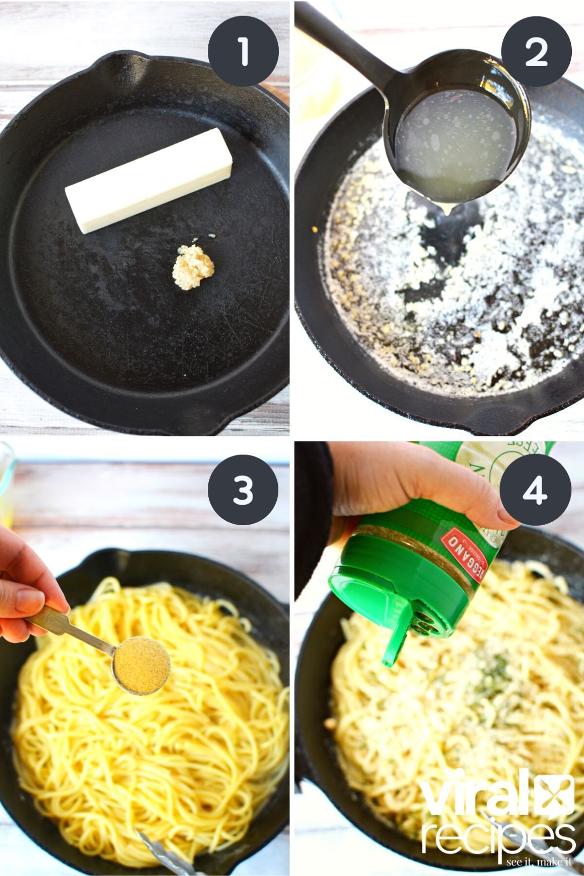 cast iron butter garlic noodles.