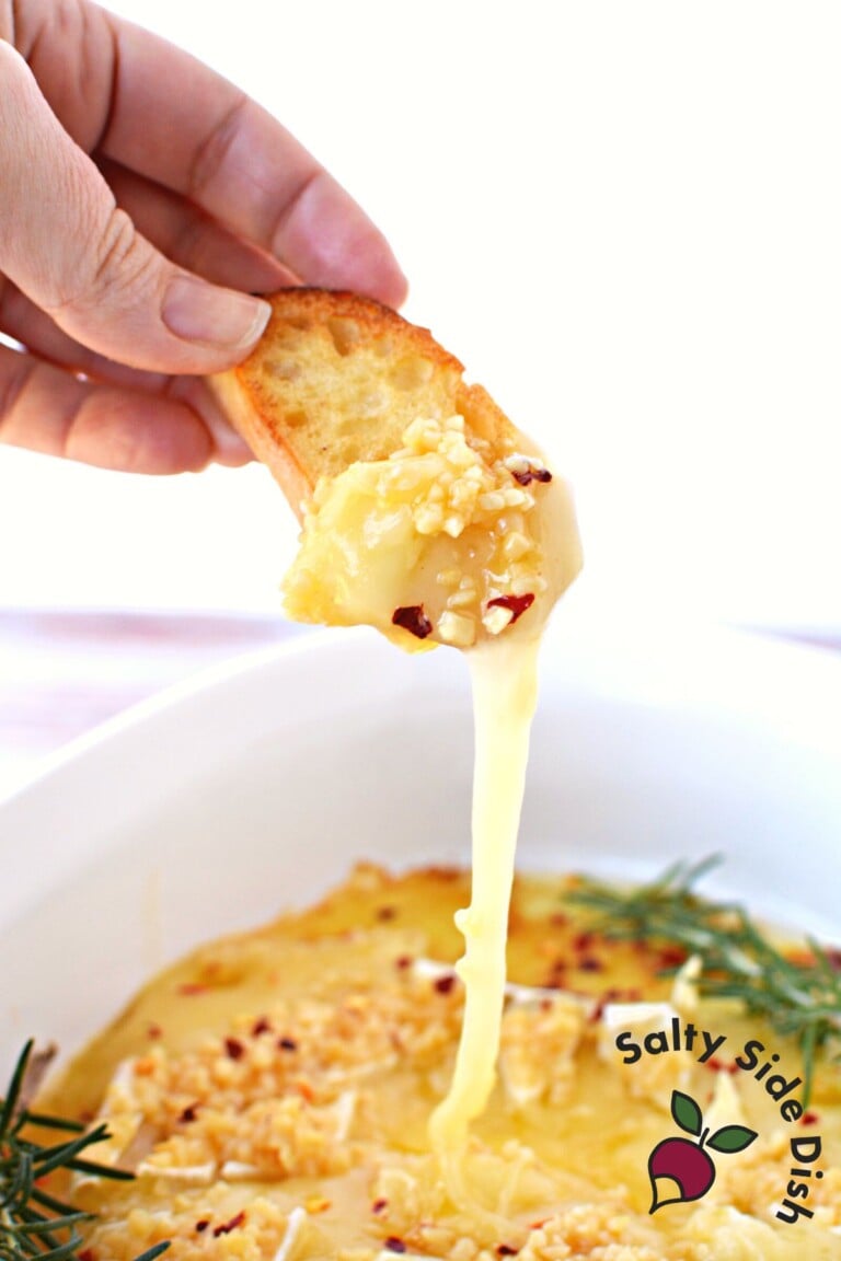 Heavenly Garlic Baked Brie Dip Perfect for Any Party! Salty Side Dish