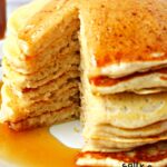 stack of cut pancakes.