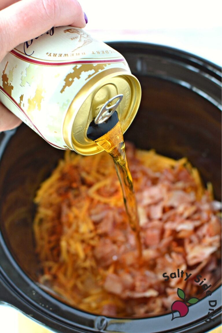 Pub Style Beer Cheese Dip in Slow Cooker Salty Side Dish
