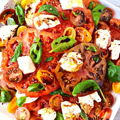 BEST CAPRESE SALAD WITH BURRATA CHEESE.