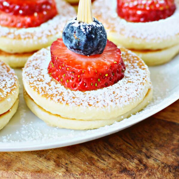 Mini Pancake Skewers with Silver Dollar Pancakes Viral Recipes