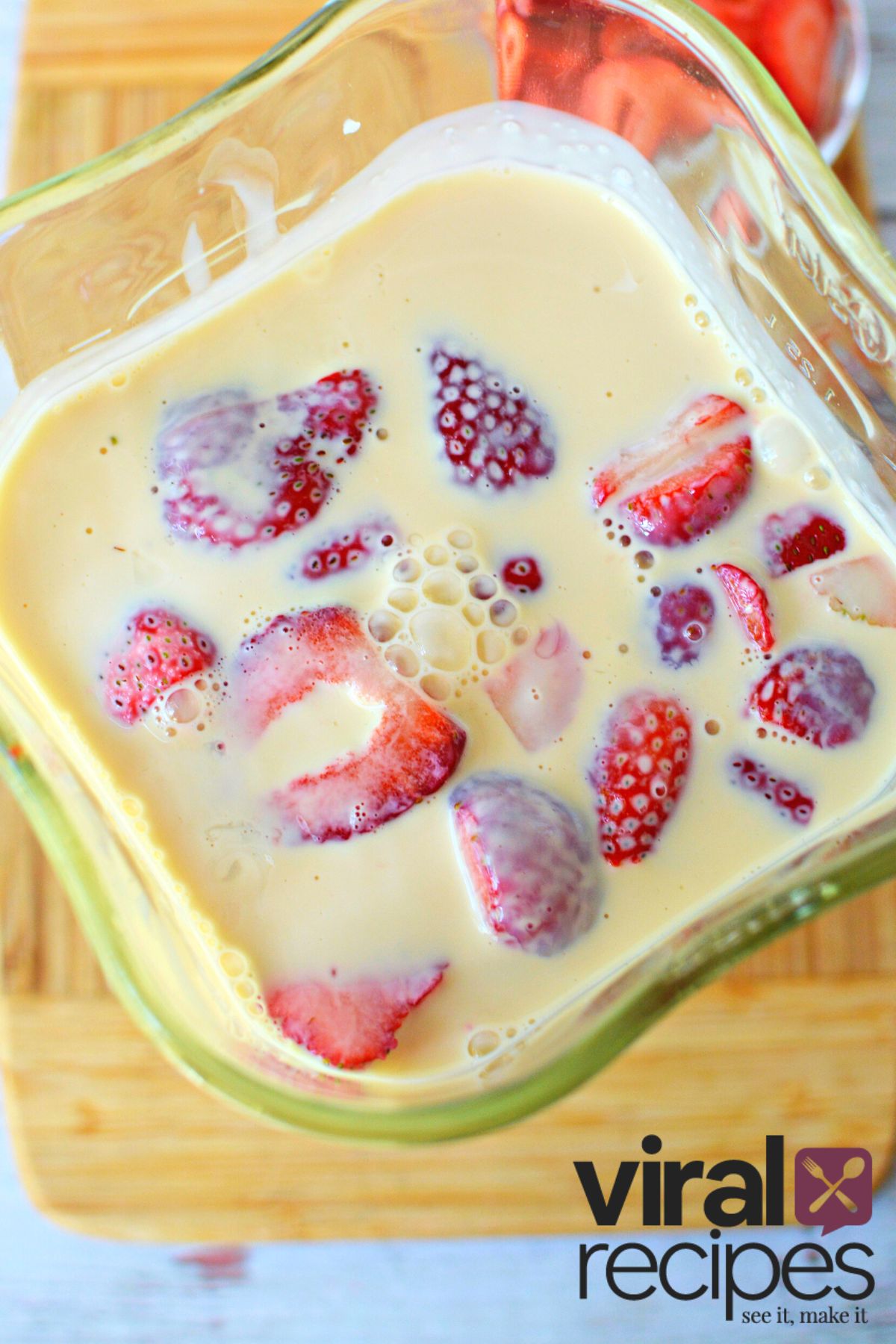 TikTok Agua Fresca de Fresa Con Leche Viral Recipes