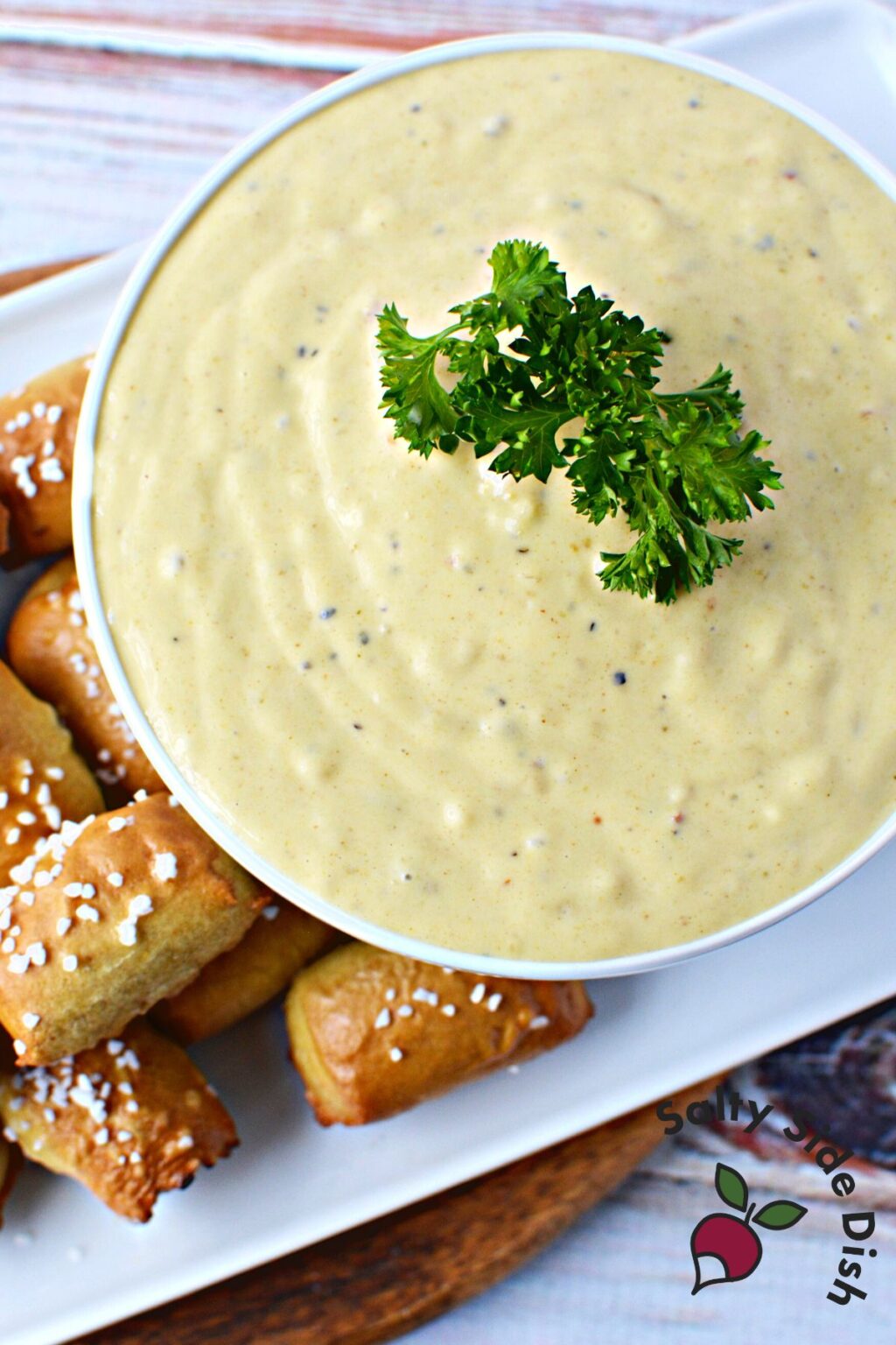 Mustard Pretzel Dip Salty Side Dish