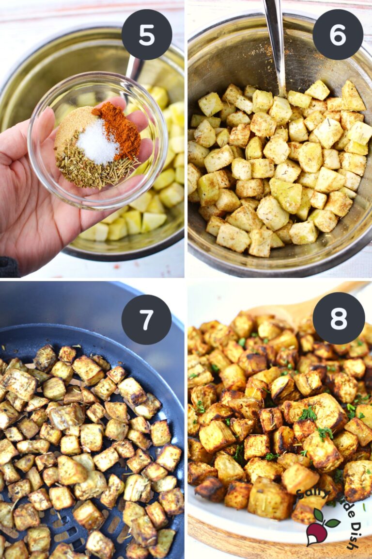 Air Fried Eggplant Recipe with NO Parmesan! Salty Side Dish