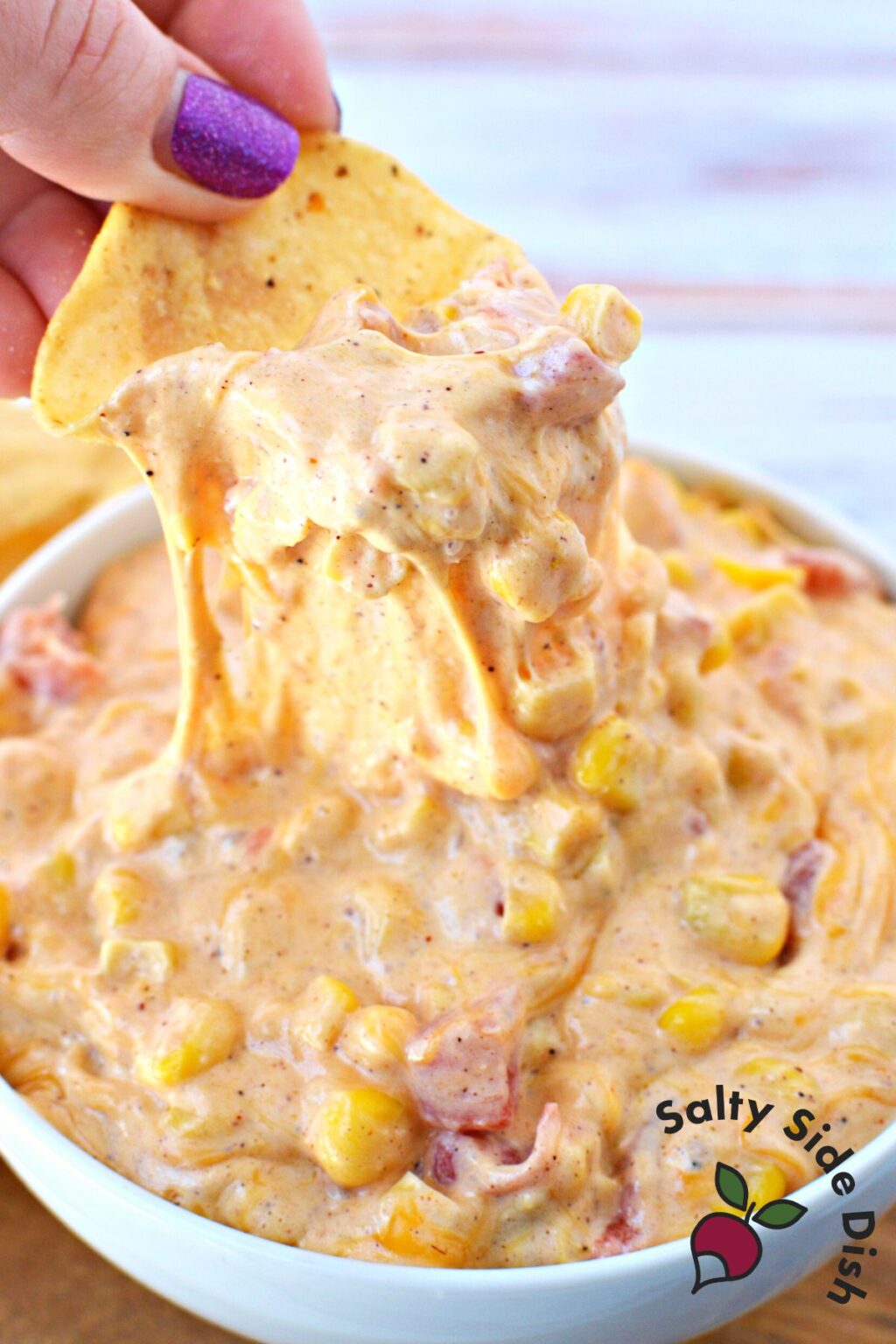 Corn Dip with Cream Cheese (Crockpot!) Salty Side Dish