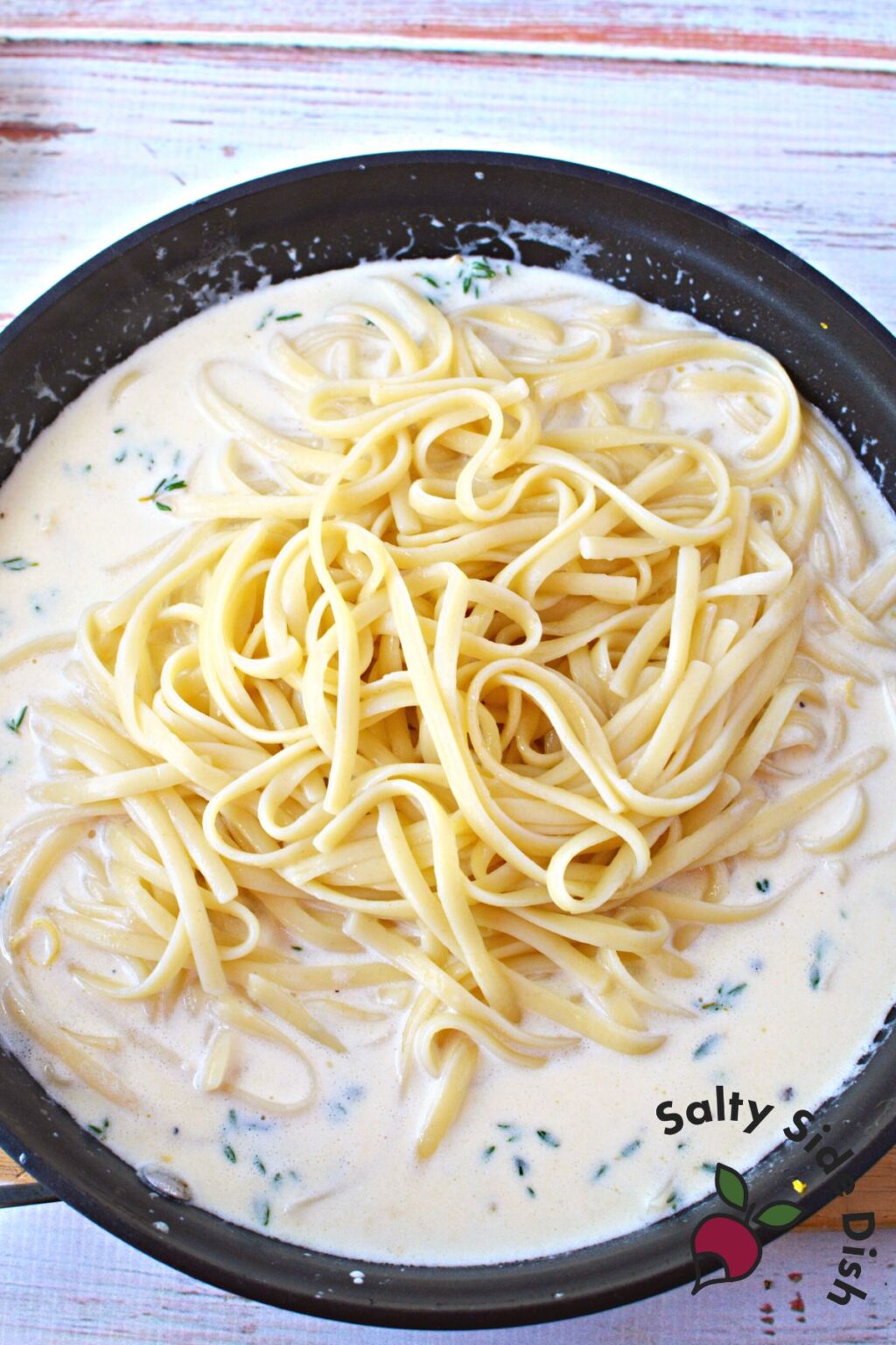 Tagliolini al Limone with Creamy Parmesan Sauce Salty Side Dish