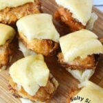 chickfila chicken minis in yeast rolls.