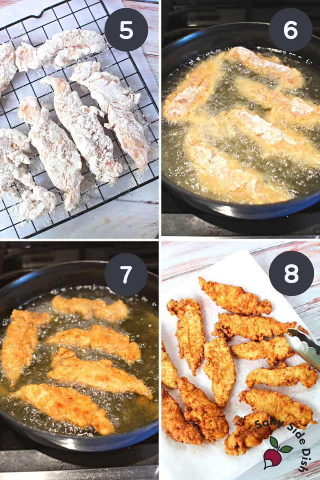 Making Crispy Garlic Parmesan Chicken Tenders at Home Salty Side Dish