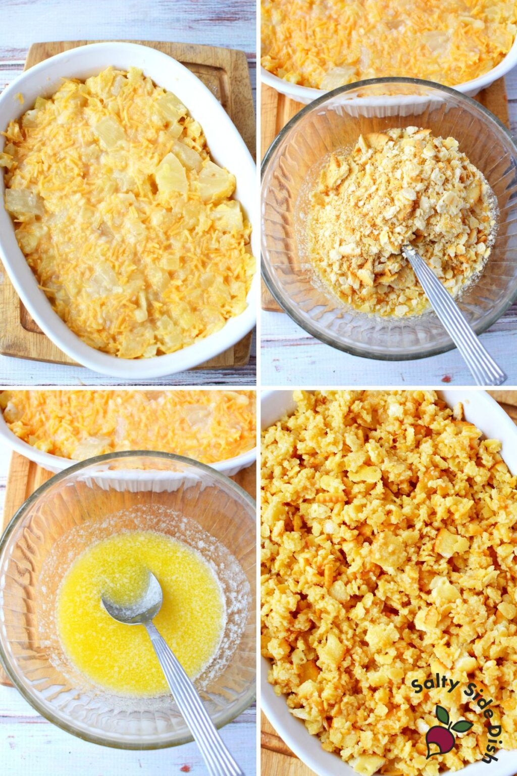 Pineapple Casserole with Cheese and Buttery Ritz Crackers Easy