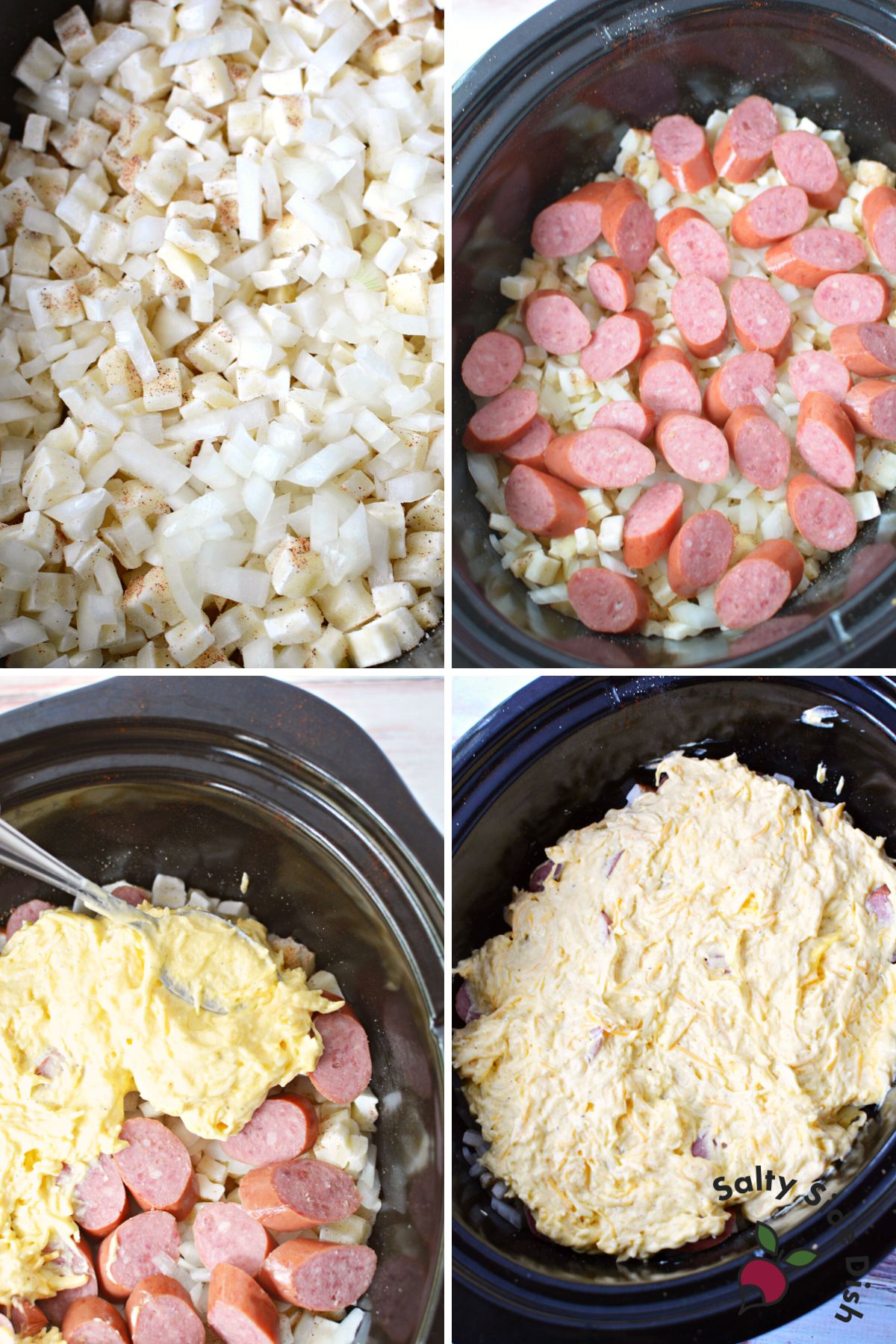 adding all ingredients in slow cooker.