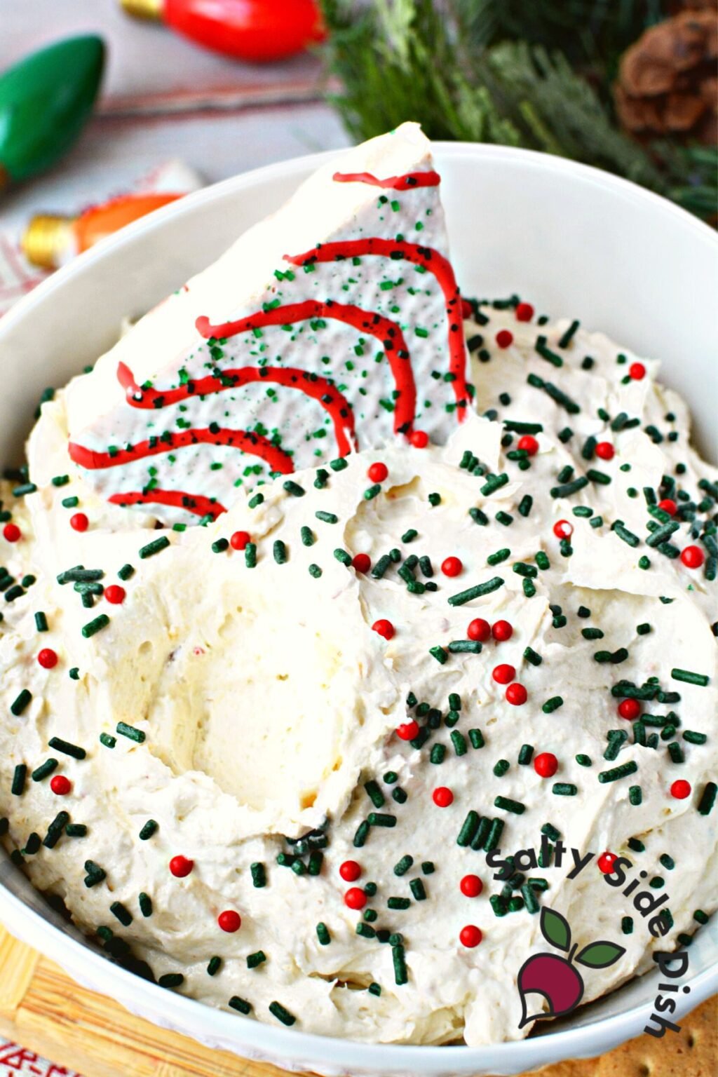 Christmas Tree Cake Dip in 5 Minutes with Little Debbie Cakes!