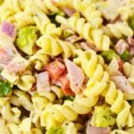 pasta salad with Italian Chopped Slider Ingredients.