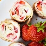 cream cheese pinwheels with strawberries recipe.