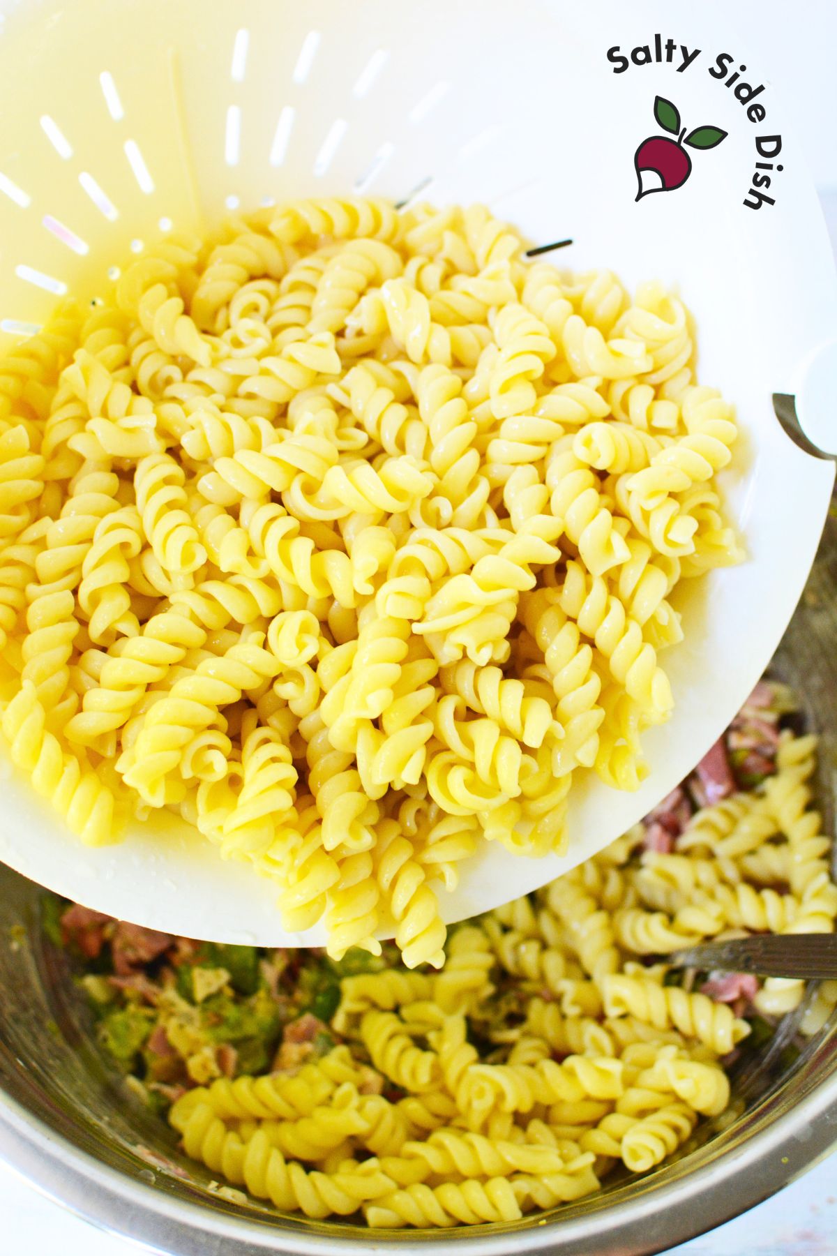 cool down rotini pasta salad.
