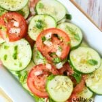 side dish recipe for tomato onion cucumber salad.