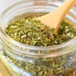 prep pantry seasoning for a dill dip mix to store in a jar.