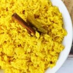 at home cooking with rice.