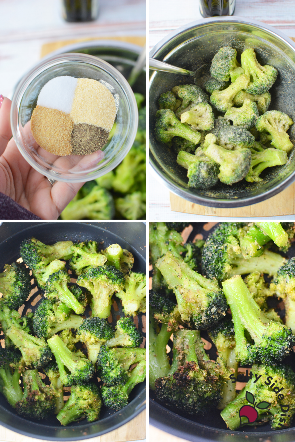 Frozen Broccoli in Air Fryer | Salty Side Dish