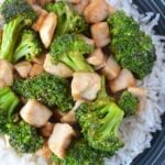 easy dinner with chicken, rice, and vegetables.