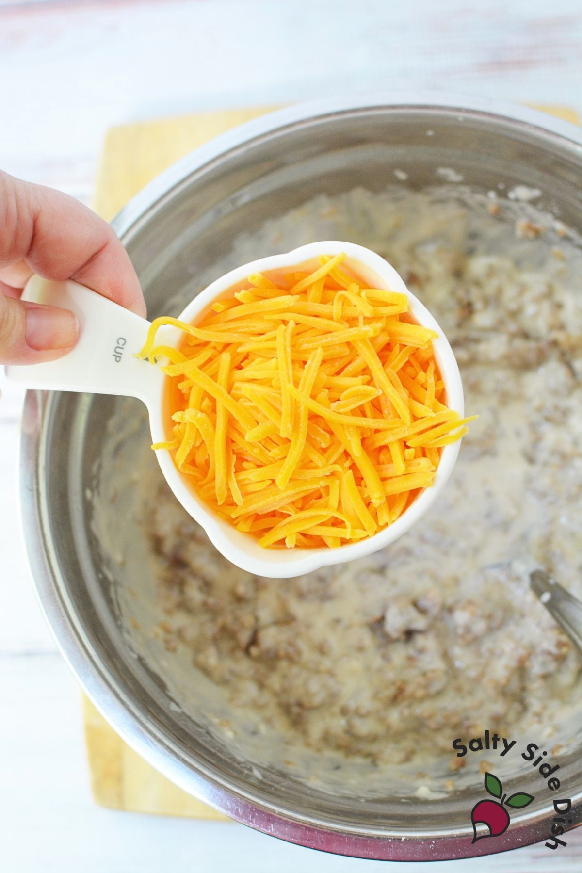 Adding shredded cheddar cheese to McGriddle muffin batter