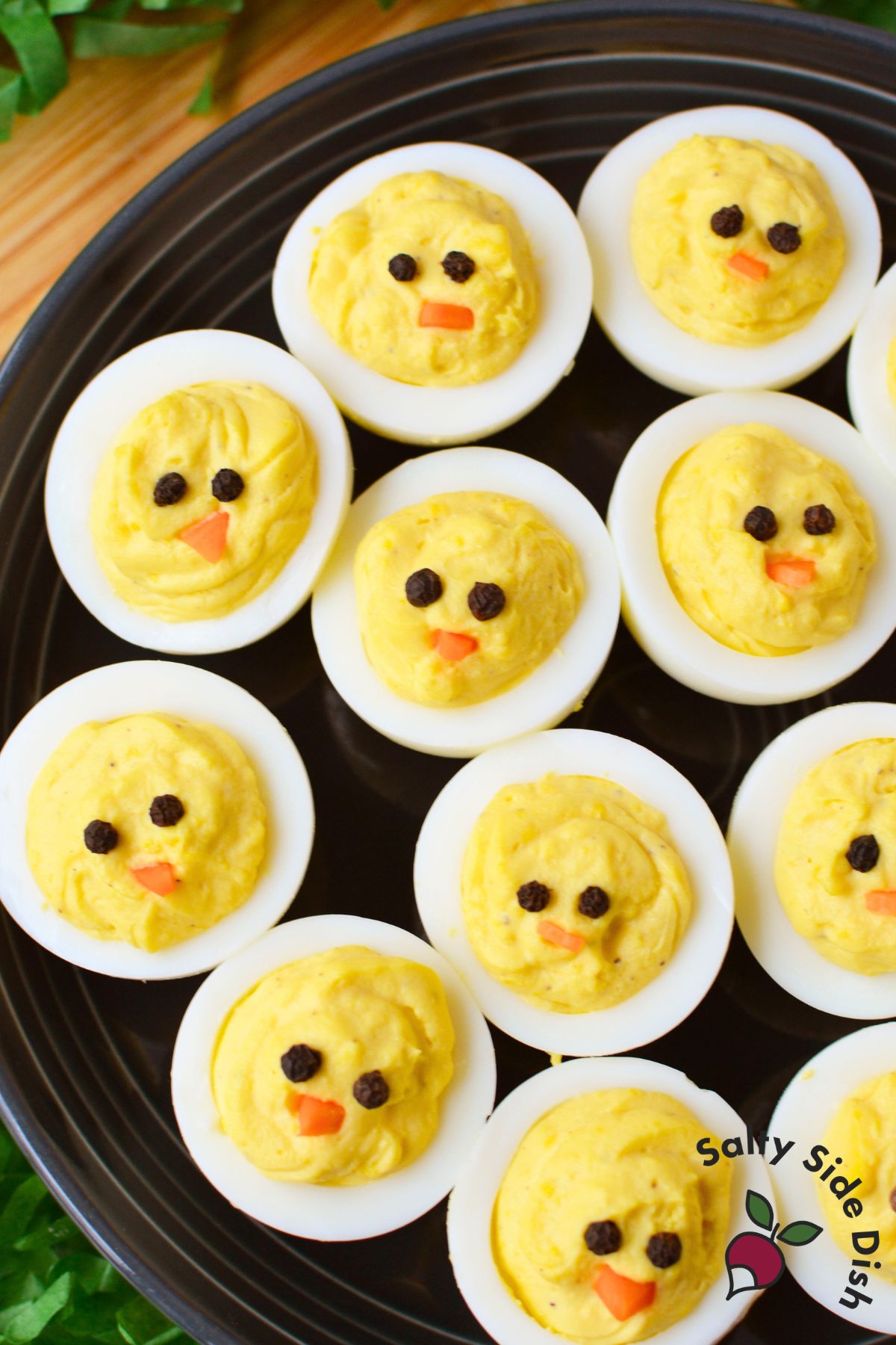 chick deviled eggs for easter.