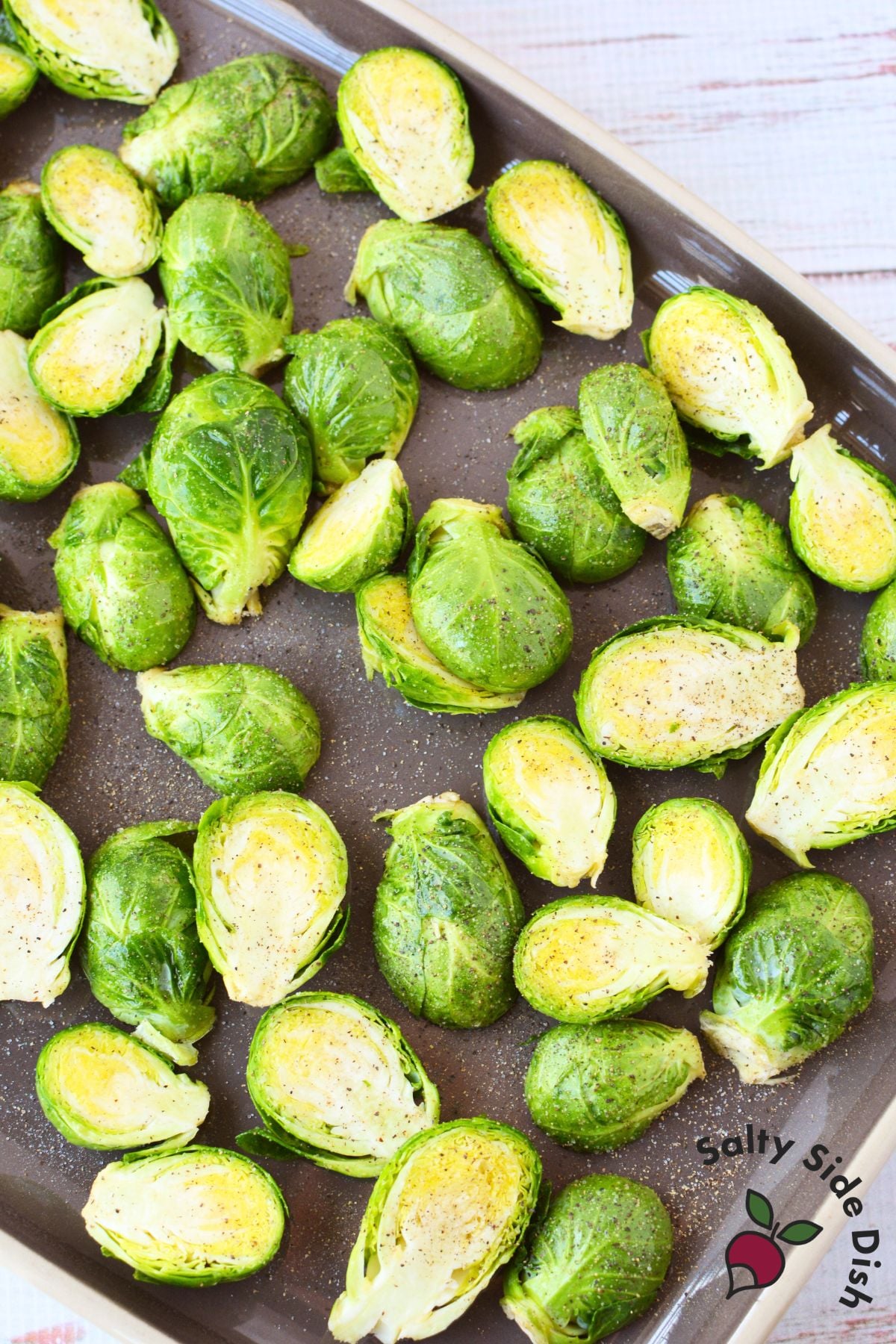 precook brussels sprouts on a sheet pan.