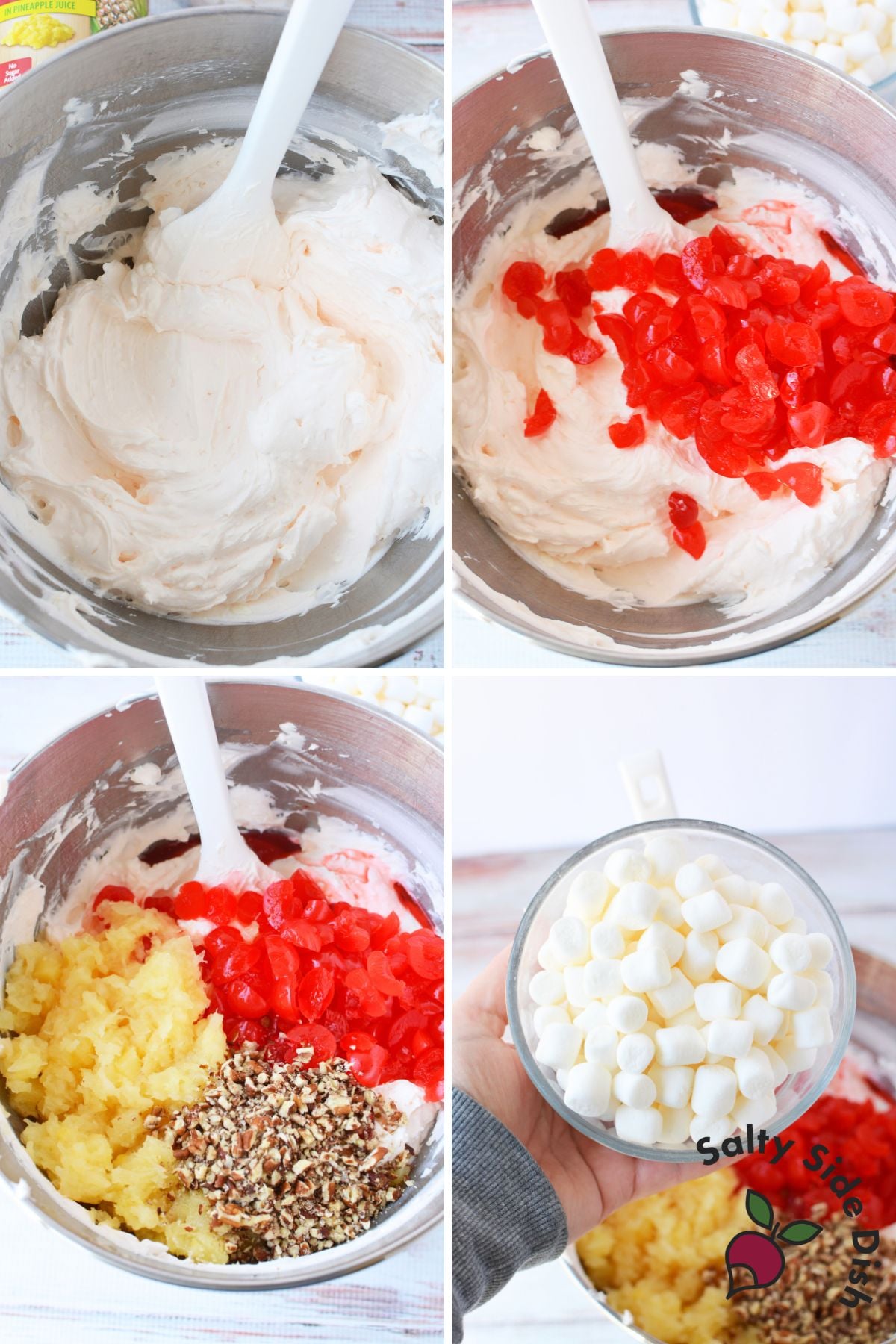 how to make cherry fluff salad without cool whip step by step