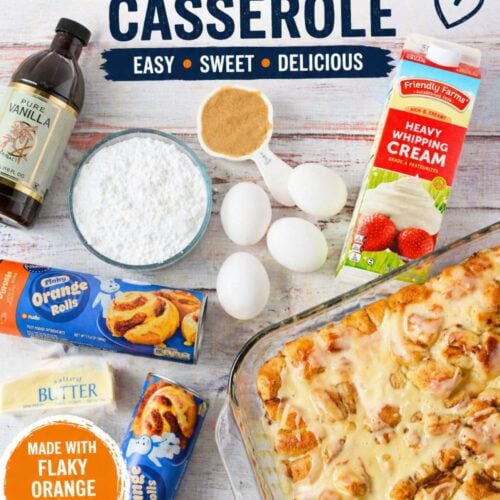 recipe on how to make orange roll breakfast casserole.