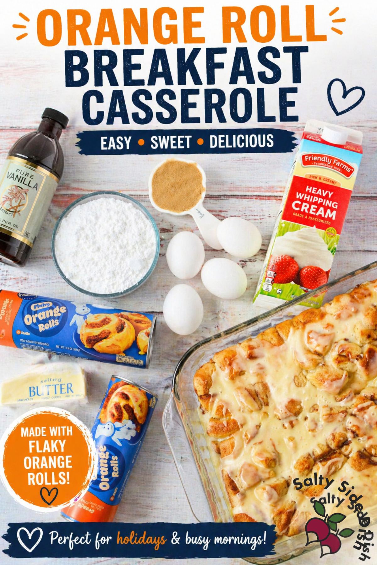 recipe on how to make orange roll breakfast casserole.
