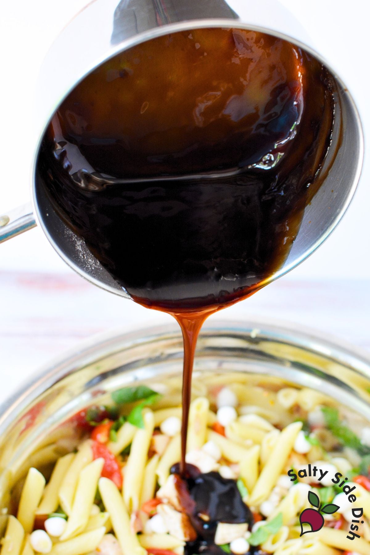balsamic glaze on pasta