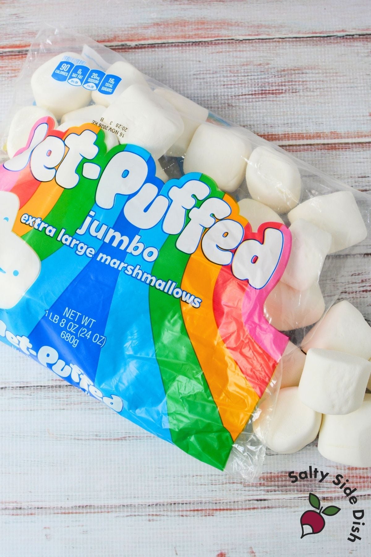 Bag of jumbo marshmallows for making air fryer smores