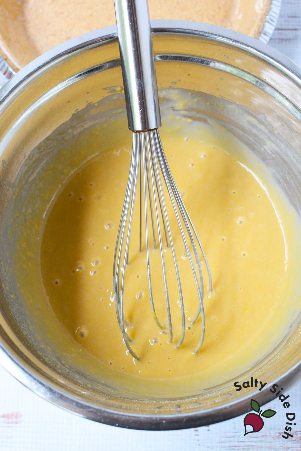 Whisked root beer pudding filling for root beer float pie